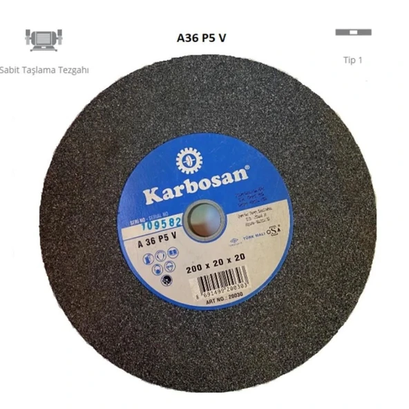 Karbosan 200X20X20 36 Kum NK Taşlama Taşı ürün görseli 1