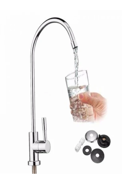 mintev Su Arıtma Musluğu Lüx Pirinç Malzeme Su Arıtma Cihazı İçin Krom - Resim 2