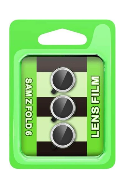 HarmonyAura Samsung Galaxy Z Fold 6 Raze Metal Kamera Lens - Gümüş ürün görseli 1