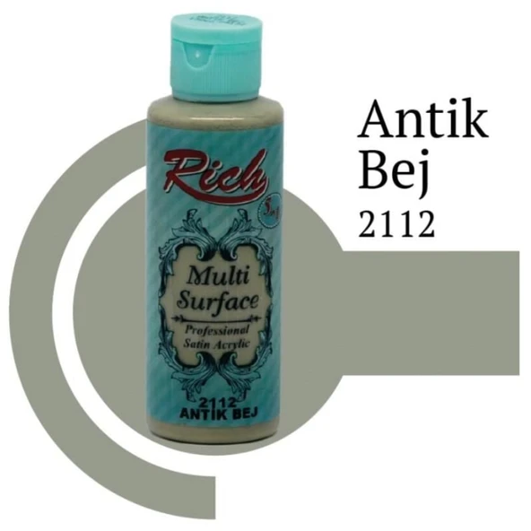 Rich Multi Surface 2112 Antik Bej Akrilik Boya 120 cc - Resim 5