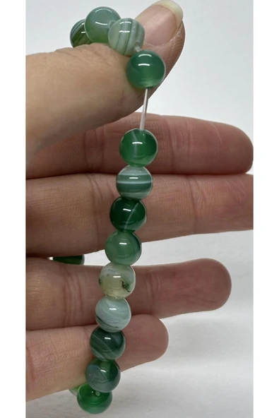 gemsartdeco YEŞİL AKİK DOĞALTAŞ BİLEKLİK - Resim 4