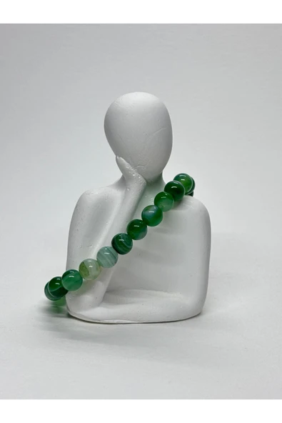 gemsartdeco YEŞİL AKİK DOĞALTAŞ BİLEKLİK ürün görseli 1