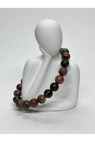 gemsartdeco RODONİT DOĞALTAŞ BİLEKLİK - Resim 2