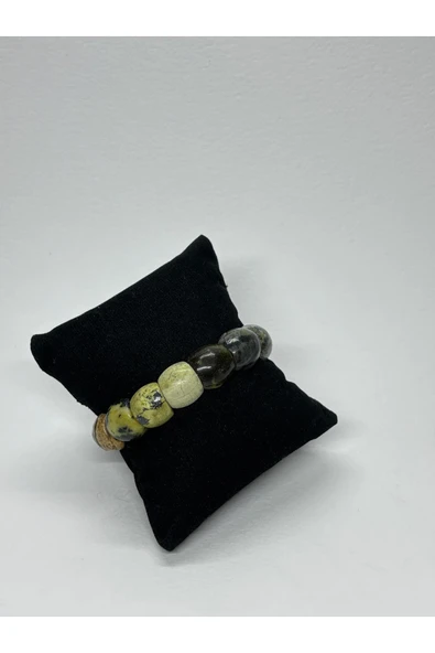 gemsartdeco YEŞİM TAŞI DOĞALTAŞ ROLEKS BİLEKLİK - Resim 3