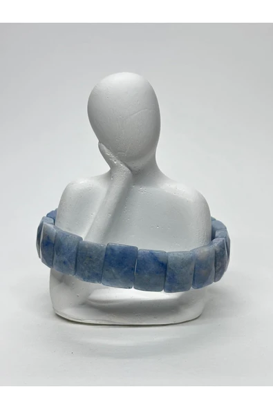 gemsartdeco MAVİ KUVARS DOĞALTAŞ ROLEKS BİLEKLİK