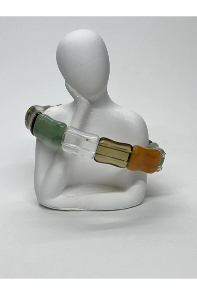 gemsartdeco KALP MİDE ÇAKRASI DENGELEME DOĞALTAŞ ROLEKS BİLEKLİK ürün görseli 1