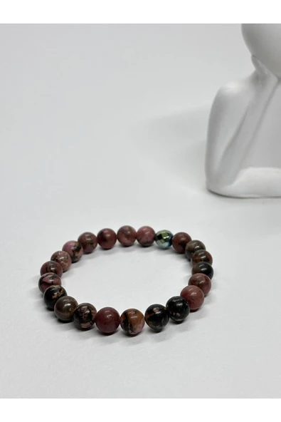 gemsartdeco RODONİT DOĞALTAŞ BİLEKLİK - Resim 3