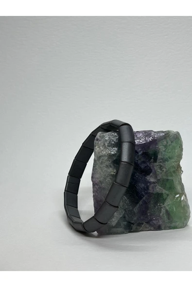 gemsartdeco ERKEK BİLEKLİK ŞUNGİT DOĞALTAŞ