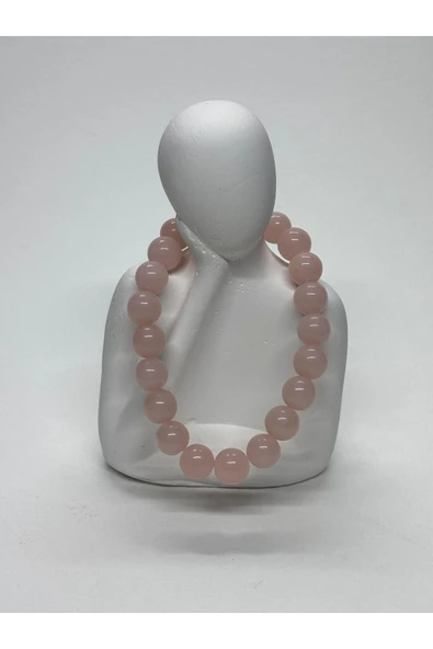 gemsartdeco PEMBE KUVARS DOĞALTAŞ BİLEKLİK