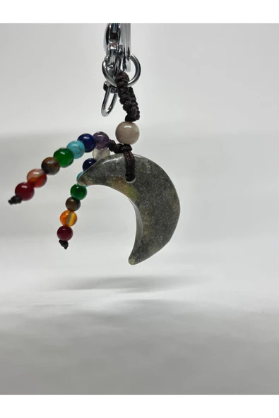 gemsartdeco DOĞALTAŞ ANAHTARLIK CHARM HİLAL