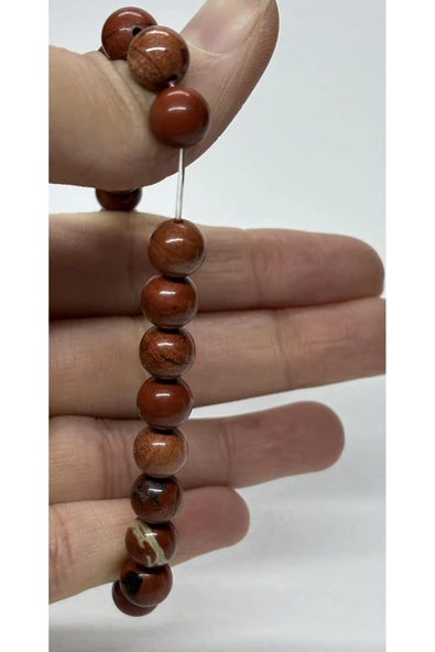 gemsartdeco KIRMIZI JASPER DOĞALTAŞ BİLEKLİK - Resim 3