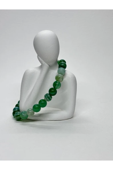 gemsartdeco YEŞİL AKİK DOĞALTAŞ BİLEKLİK - Resim 2