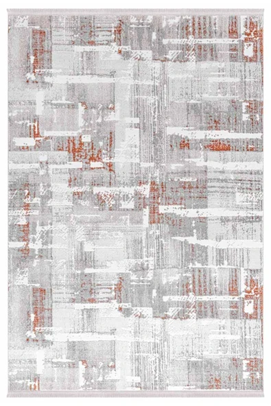 İpek Halı Alaçatı 2600a Gri Kiremit Yumuşak Dokulu Modern Salon, Mutfak, Oturma, Çocuk Odası Halısı ürün görseli 1