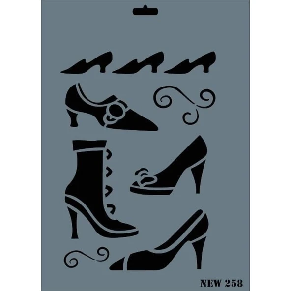Rich New Seri N-258 Stencil 35x25 cm - Resim 3