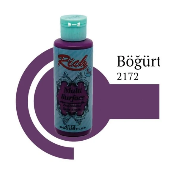 Rich Multi Surface 2172 Böğürtlen Akrilik Boya 120 cc - Resim 3