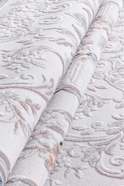 İpek Halı Saklıköy 3101a Gri Mavi Yumuşak Dokulu Tok Dokuma Modern Salon, Mutfak, Oturma, Çocuk Odası Halısı - Resim 2