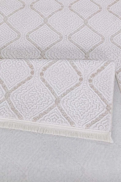 İpek Halı Saklıköy 3117a Bej Yumuşak Dokulu Tok Dokuma Modern Salon, Mutfak, Oturma, Çocuk Odası Halısı - Resim 3