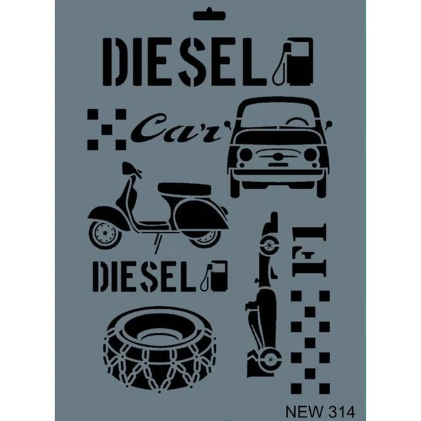 Rich New Seri N-314 Stencil 35x25 cm ürün görseli 1