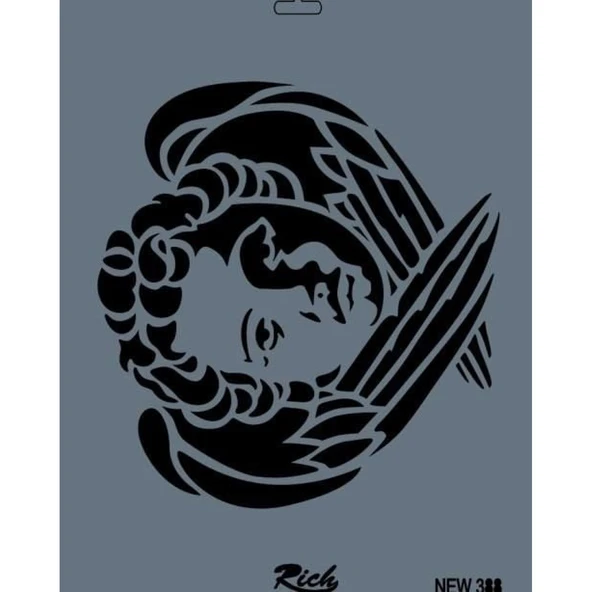 Rich New Seri N-388 Stencil 35x25 cm - Resim 2