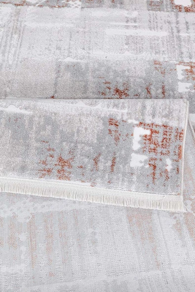 İpek Halı Alaçatı 2600a Gri Kiremit Yumuşak Dokulu Modern Salon, Mutfak, Oturma, Çocuk Odası Halısı - Resim 3