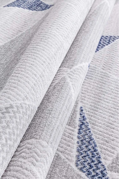 İpek Halı Alaçatı 2604a Gri Mavi Yumuşak Dokulu Modern Salon, Mutfak, Oturma, Çocuk Odası Halısı - Resim 2