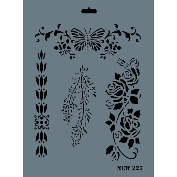 Rich New Seri N-227 Stencil 35x25 cm - Resim 3