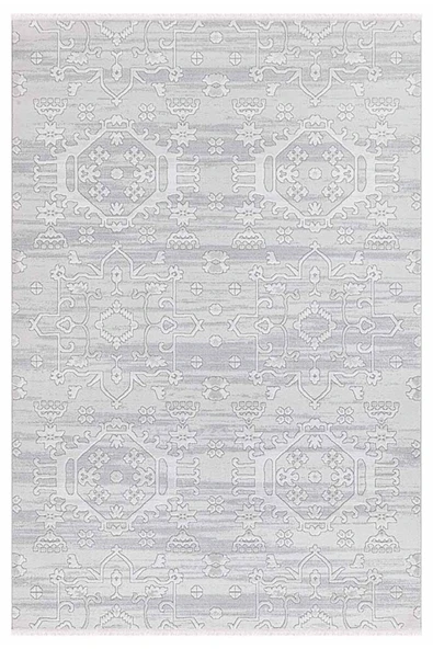 İpek Halı Dalida 3215A Yumuşak Dokulu İskandinav Desenli Gri Krem Salon, Mutfak, Oturma, Çocuk Oda Halısı ürün görseli 1