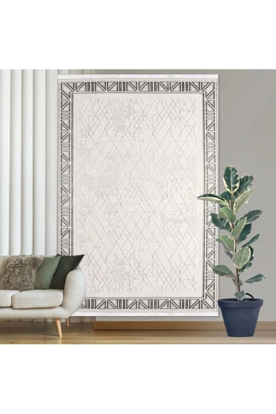 İpek Halı Sihir 17357 Beyaz Mavi Modern Salon Halısı ürün görseli 1