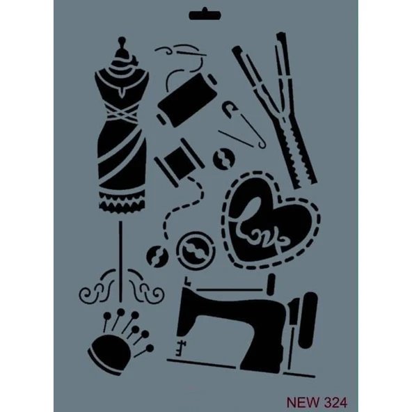 Rich New Seri N-324 Stencil 35x25 cm - Resim 2