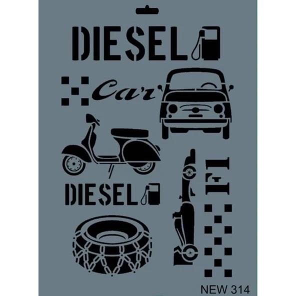 Rich New Seri N-314 Stencil 35x25 cm - Resim 2