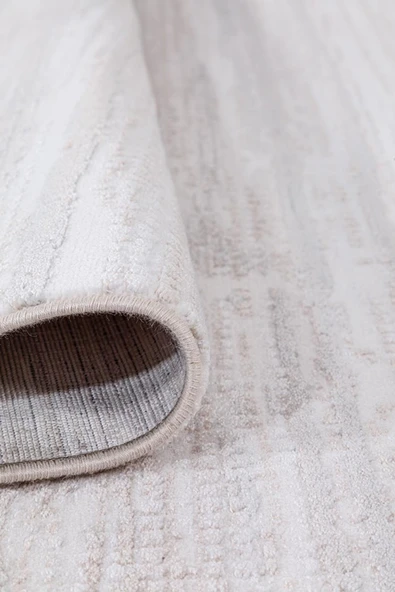 İpek Halı Alaçatı 2606a Gri Krem Yumuşak Dokulu Modern Salon, Mutfak, Oturma, Çocuk Odası Halısı - Resim 2