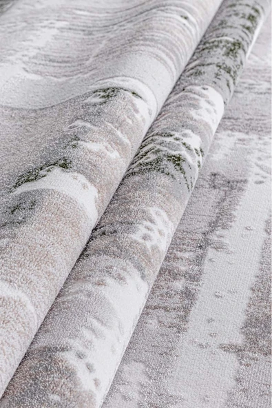 İpek Halı Alaçatı 2601a Gri Yeşil Yumuşak Dokulu Modern Salon, Mutfak, Oturma, Çocuk Odası Halısı - Resim 3