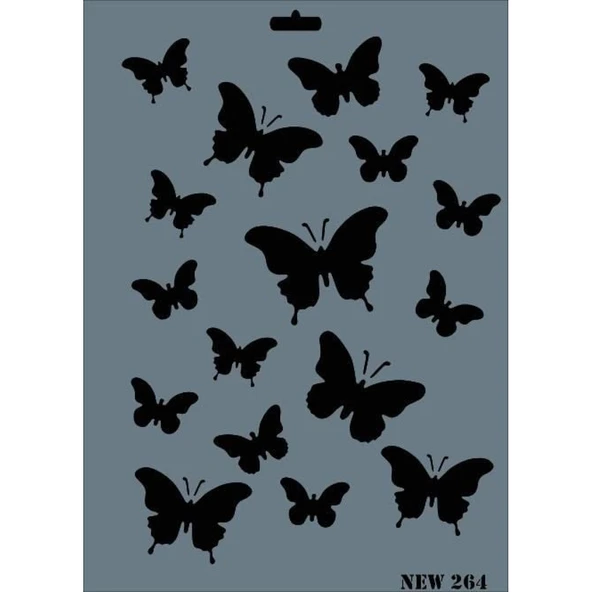 Rich New Seri N-264 Stencil 35x25 cm - Resim 3