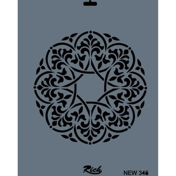 Rich New Seri N-346 Stencil 35x25 cm - Resim 2