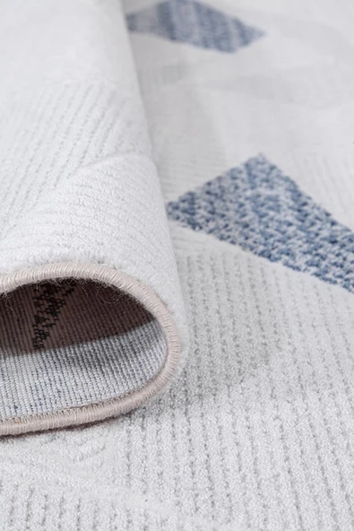 İpek Halı Alaçatı 2604a Gri Mavi Yumuşak Dokulu Modern Salon, Mutfak, Oturma, Çocuk Odası Halısı - Resim 4