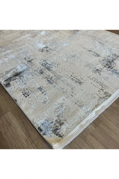 İpek Halı Sihir 17354 Beyaz Gri Modern Salon Halısı - Resim 3