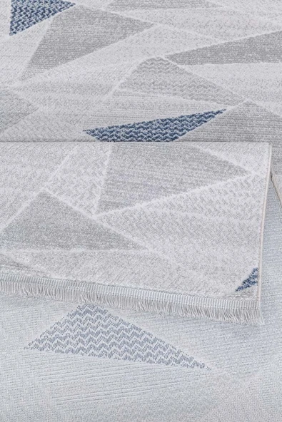 İpek Halı Alaçatı 2604a Gri Mavi Yumuşak Dokulu Modern Salon, Mutfak, Oturma, Çocuk Odası Halısı - Resim 3