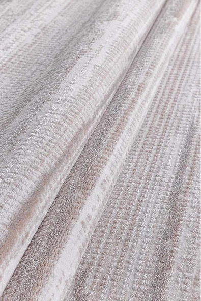 İpek Halı Alaçatı 2606a Gri Krem Yumuşak Dokulu Modern Salon, Mutfak, Oturma, Çocuk Odası Halısı - Resim 4