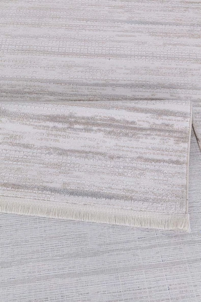 İpek Halı Alaçatı 2606a Gri Krem Yumuşak Dokulu Modern Salon, Mutfak, Oturma, Çocuk Odası Halısı - Resim 3