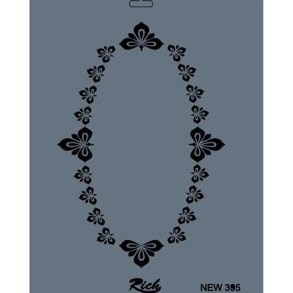 Rich New Seri N-395 Stencil 35x25 cm - Resim 3