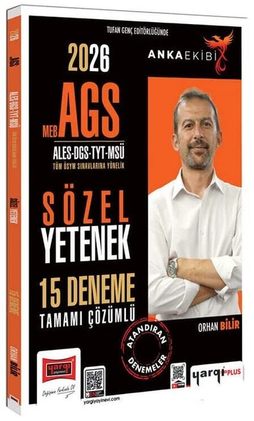 Yargı 2026 MEB-AGS Sözel Yetenek 15 Deneme Anka Ekibi Çözümlü - Orhan Bilir Yargı Yayınları ürün görseli 1