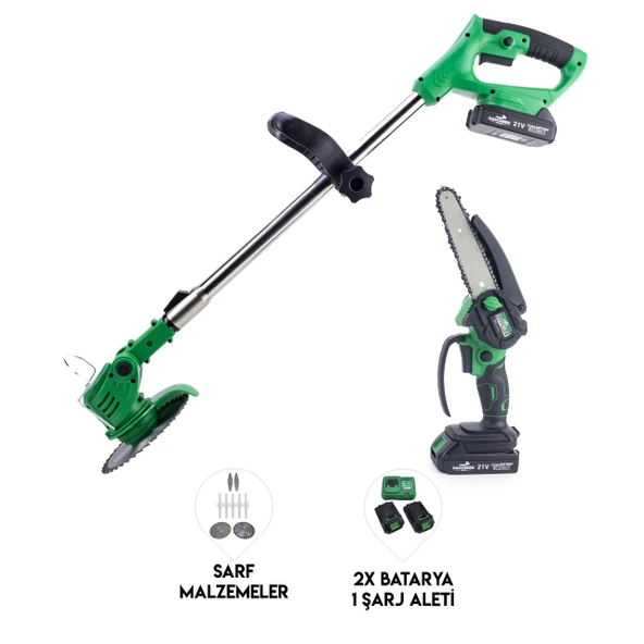 DAWREEK ŞARJLI TIRPAN+TESTERE GREEN ürün görseli 1