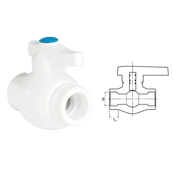 Ege Yıldız PPRC 40 mm Küresel Vana Gri ürün görseli 1