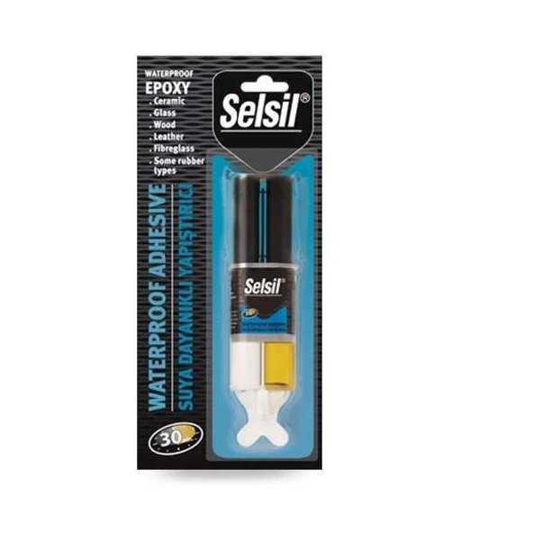 Selsil Suya Dayanıklı Epoksi Şeffaf Yapıştırıcı 28 gr ürün görseli 1