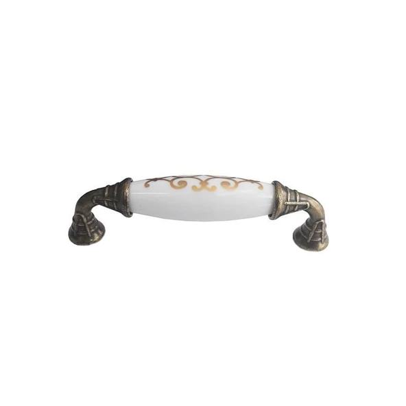 Klasik Silindir Kulp Antik Sarı 96 mm - Resim 2