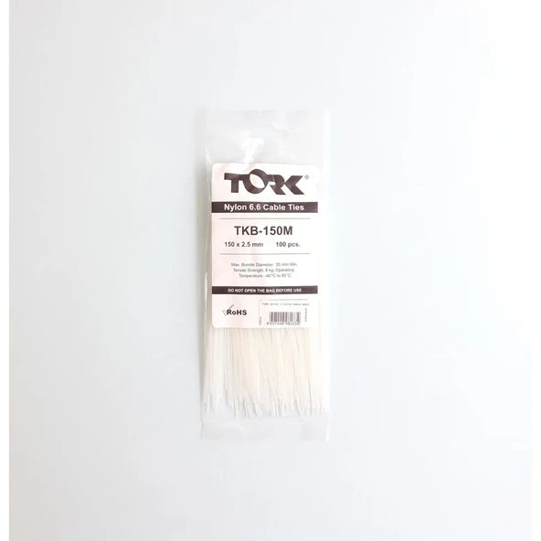 Tork Beyaz Kablo Bağı 2,5X150 - Resim 5