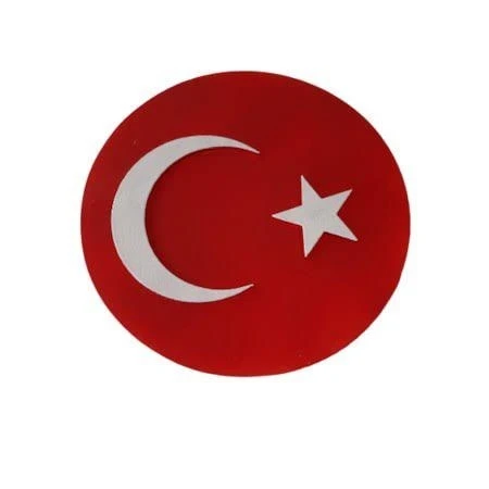 Dekoratif Söve Türk Türkiye Bayrağı Oval 60x60 ürün görseli 1