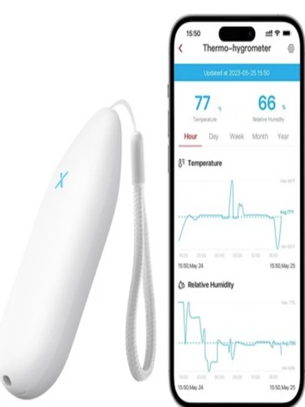 X-Sense STH51 Wi-Fi Nem & Isı Ölçer Higrometre Iç Mekan Nemi, Akıllı Termometre Nem Ölçer ürün görseli 1