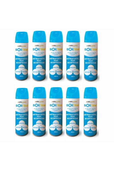 Boron BORTAM DEZENFEKTAN 10 ADET VİRÜS BAKTERİ VE MANTARA KARŞI ETKİLİ AEROSOL ürün görseli 1