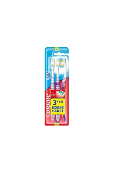 Colgate Diş Fırçası Extra Clean 2+1 Colors Orta 3 Adet ürün görseli 1